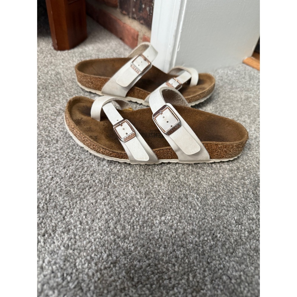 Birkenstock Mayari White Leather‎ Sandals Kids Size EU33  2-2.5